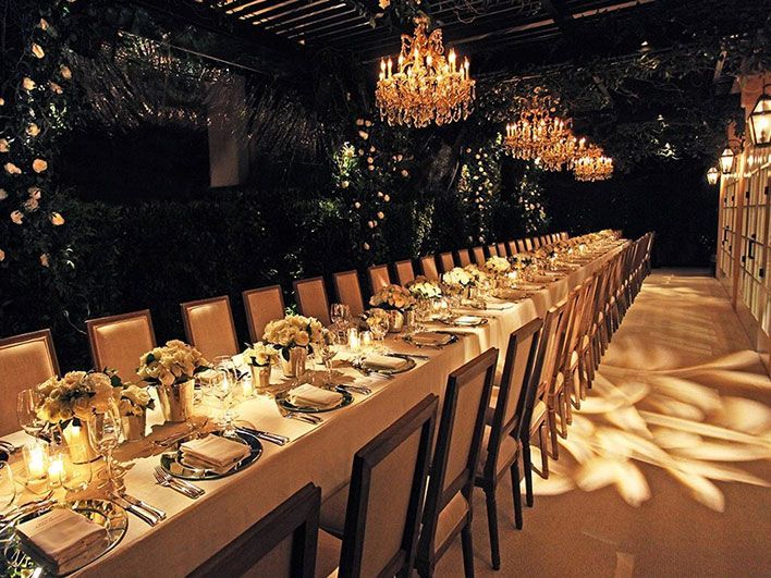 And outdoor evening event at Hotel Bel-Air