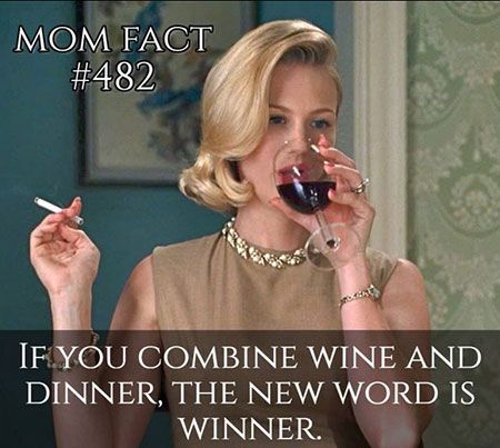 Combine wine and dinner, the new word is "winner."