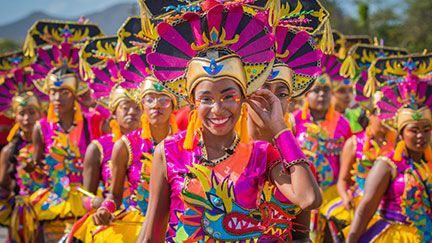 Curacao purple parade