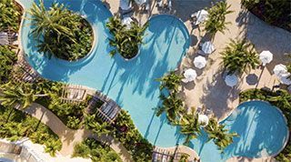 Virtual Background - Rosewood Baha Mar pool aerial view