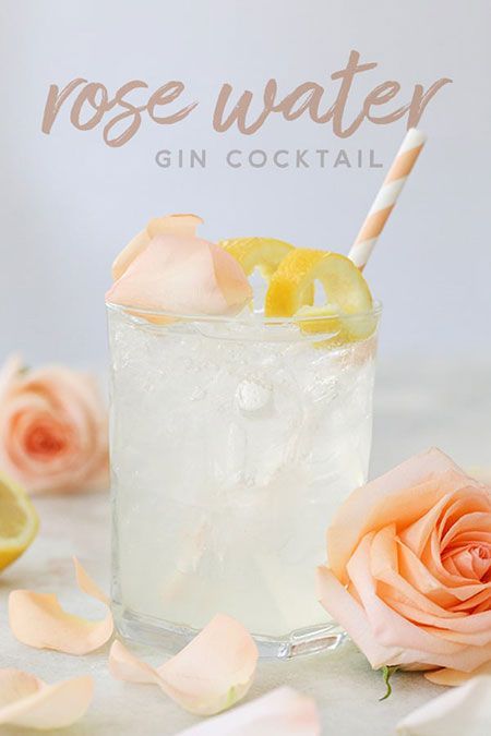 Rose Water Gin Cocktail