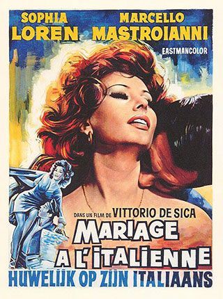 Italian movie poster - Marriage Italian Style